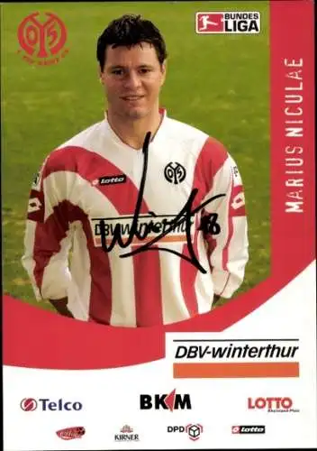 Autogrammkarte Fußballer Marius Niculae, 1. FSV Mainz 05