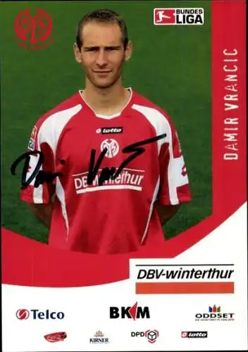 Autogrammkarte Fußballer Damir Vrancic, 1. FSV Mainz 05