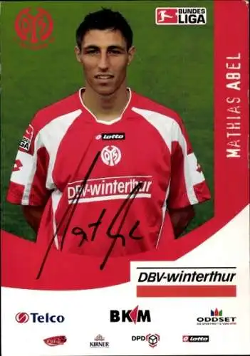 Autogrammkarte Fußballer Mathias Abel, 1. FSV Mainz 05
