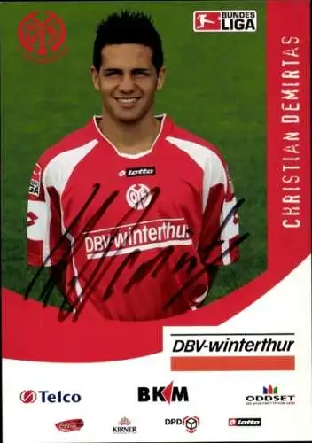 Autogrammkarte Fußballer Christian Demirtas, 1. FSV Mainz 05