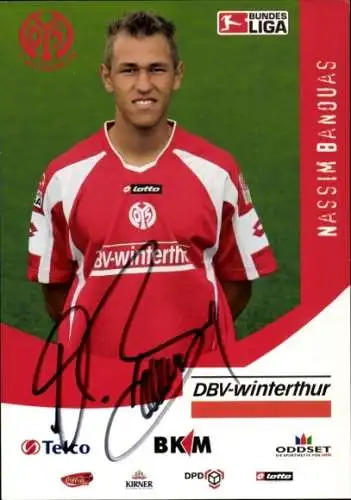 Autogrammkarte Fußballer Nassim Banouas, 1. FSV Mainz 05, Autogramm