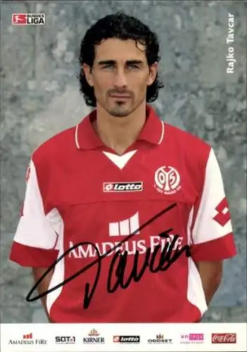 Autogrammkarte Fußballer Rajko Tavcar, 1. FSV Mainz 05, Autogramm
