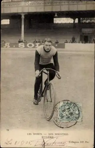 Ak Radrennfahrer, Sprinter Paul Rugère