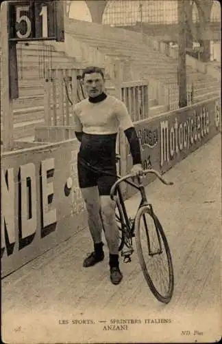 Ak Radrennfahrer Anzani, Sprinter, Italien