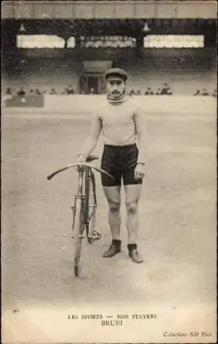 Ak Radrennfahrer Bruni, Steher