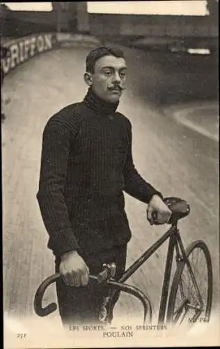 Ak Bahnradfahrer Poulain, Sprinter