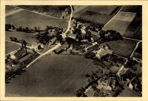 Ak Olgishofen Kirchhaslach in Schwaben, Fliegeraufnahme