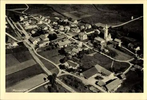Ak Moosen an der Vils Taufkirchen an der Vils Oberbayern, Fliegeraufnahme
