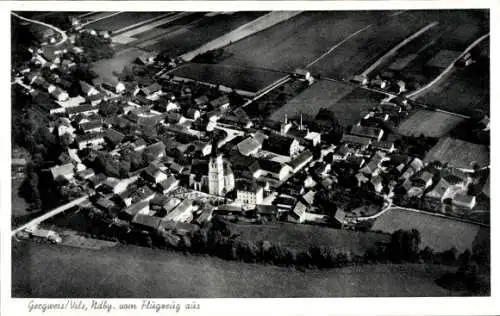 Ak Gergweis Osterhofen in Niederbayern, Fliegeraufnahme