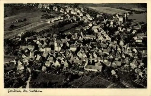 Ak Crailsheim in Württemberg, Luftaufnahme von  zahlreiche Häuser, umliegende Felder