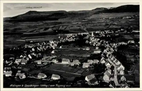 Ak Aldingen in Württemberg, Vogelperspektive auf Aldingen, Flugzeugaufnahme, Landschaft, kleine H