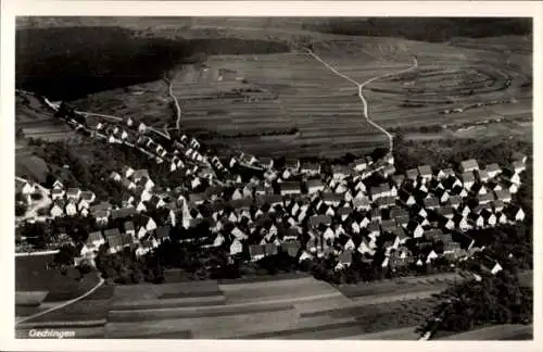 Ak Gechingen im Schwarzwald, Fliegeraufnahme