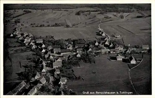 Ak Renquishausen in Württemberg, Luftaufnahme eines Dorfes, Felder, Häuserzeilen
