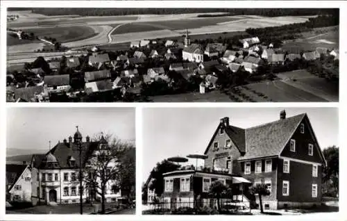 Ak Dauchingen in der Baar, Luftaufnahme von  drei Gebäude, ländliche Umgebung