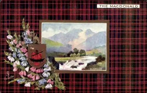 Wappen Passepartout Ak Glencoe Schottland, The Macdonald