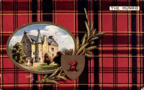 Wappen Passepartout Ak Schottland, Foulis Castle, The Clan Munro