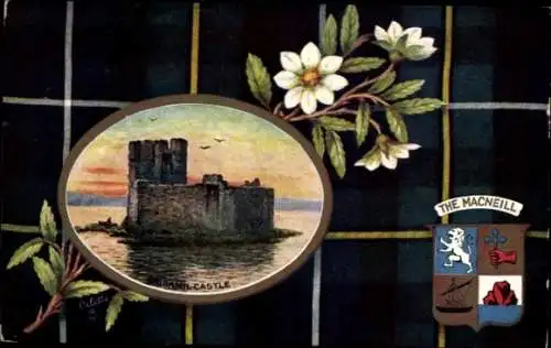 Wappen Ak Schottland, The Macneill, Chisamil Castle