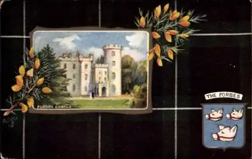 Wappen Passepartout Ak Schottland, Forbes Castle, The Forbes