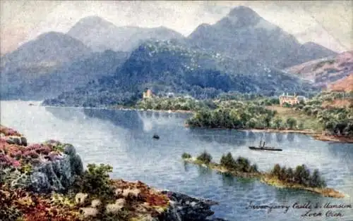 Künstler Ak Schottland, Invergarry Castle, Loch Oich