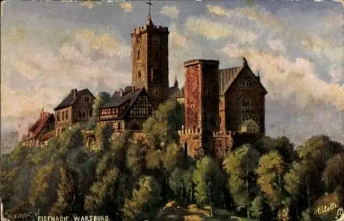 Ak Lutherstadt Eisenach in Thüringen, Wartburg, Gesamtansicht