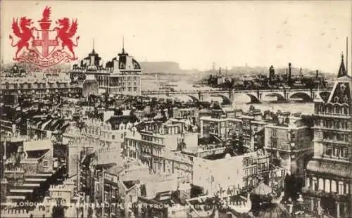 PC London City England, general view, coat of arms