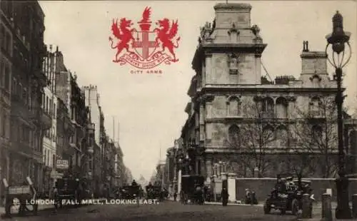 Ak London City England, Pall Mall, Looking East