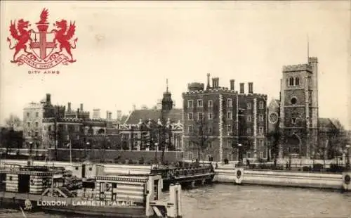 Ak London, Blick über Themse zum Lambeth Palace