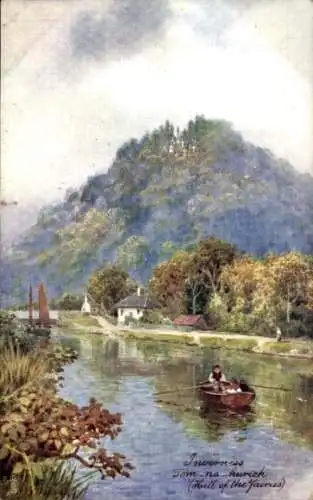 Künstler Ak Schottland, Feenhügel, Ruderboot