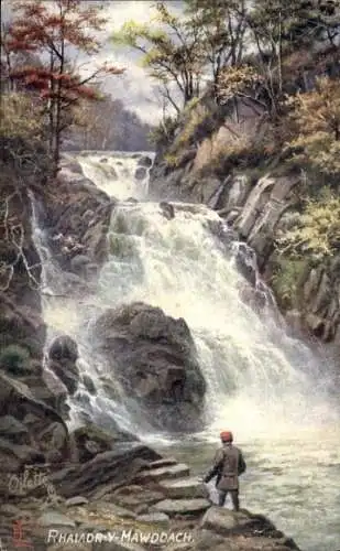 Künstler Ak Rhaiadr y Mawddach, Partie am Wasserfall