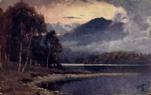 Künstler Ak Trossachs Schottland, Loch Katrine