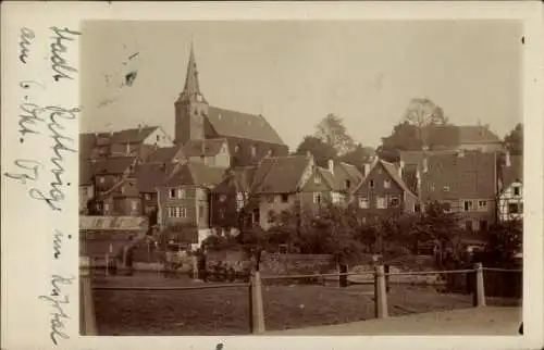 Foto Ak Kettwig Essen im Ruhrgebiet, Teilansicht, Altstadt, Kirche