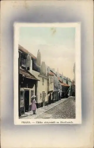 Ak  Praha Prag Tschechien, Ulička alchymistů