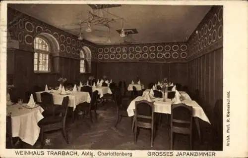 Ak Berlin Charlottenburg, Weinhaus Trarbach, Großes Japanzimmer