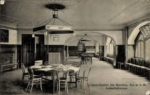 Ak Kandern im Schwarzwald Baden Württemberg, Luisenheim, Aufenthaltsraum