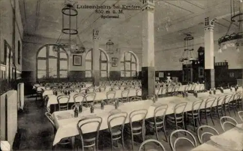 Ak Kandern im Schwarzwald Baden, Speisesaal, große Tische, Fensterfront,  