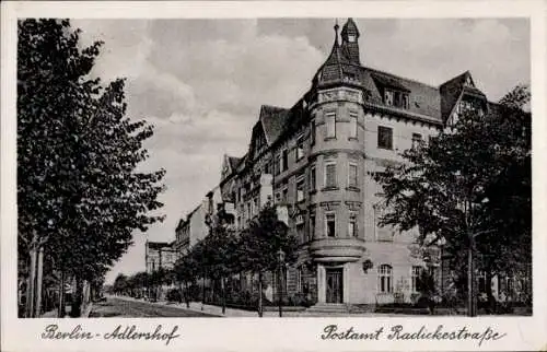 Ak Berlin Treptow Adlershof, Postamt Radickestraße