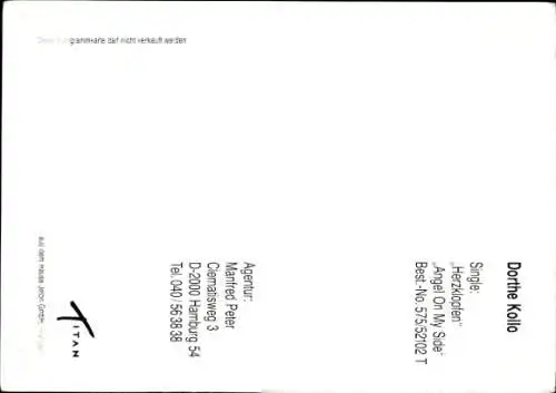 Foto Sängerin Dorthe Kollo, Portrait, Autogramm