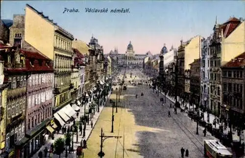Ak Praha Prag Tschechien, Wenzelsplatz