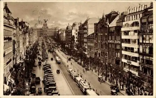 Ak Praha Prag Tschechien, Wenzelsplatz