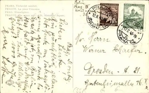 Ak Praha Prag Tschechien, Wenzelsplatz