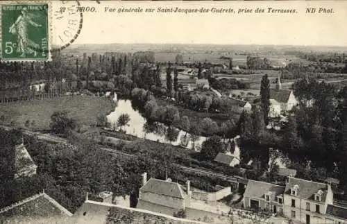 Ak Troo Loir et Cher, Gesamtansicht, Saint Jacques des Guerets