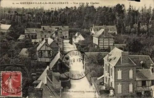 CPA Guerbaville la Mailleraye Seine Maritime, vue prise du Clocher