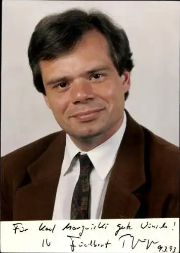 Foto Politiker Friedrich Pflüger, Autogramm
