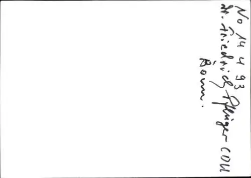 Foto Politiker Friedrich Pflüger, Autogramm