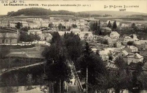 Ak Le Chambon de Tence Haute Loire, Vue generale meridionale