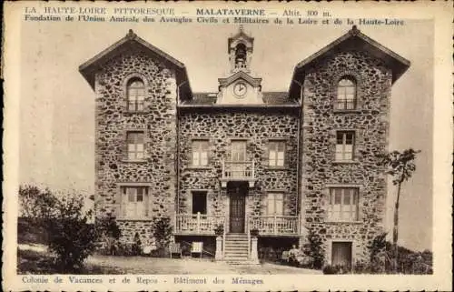 Ak Malataverne Haute Loire, Gebäude, Foundation de l'Union Amicale des Aveugles Civils et Militaires
