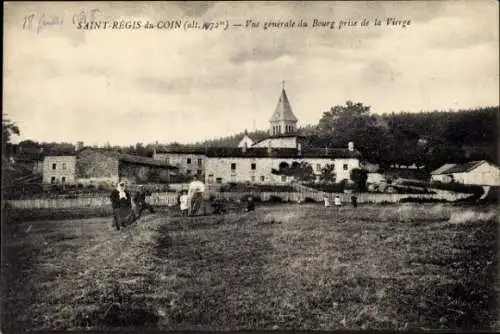 CPA Saint Régis  du Coin Loire, Vue générale du Bourg prise de la Vierge