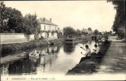 Ak Combleux Loiret, Vue sur le Canal