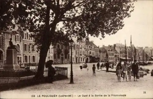 Ak Le Pouliguen Loire Atlantique, Vorderansicht von  Quai, Promenade, Architektur