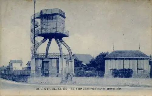 Ak Le Pouliguen Loire Atlantique, Wasserturm, La Tour Rochereau, Küstenlandschaft,  Architektur